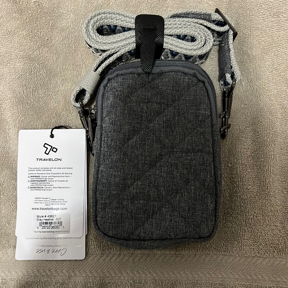Crossbody bag.Travelon brand boho collection,anti-theft security bag